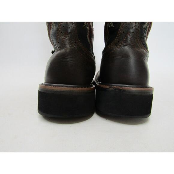 Wolverine Mens Size 8.5 M Black Brown Leather Cowboy Western Boots